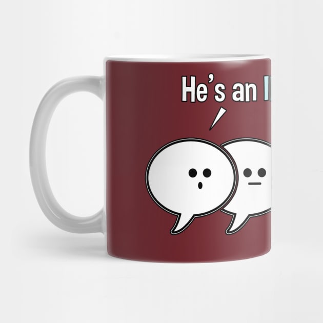 He's An Introvert Speech Bubbles Funny Graphic by SassySoClassy